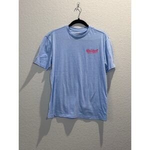 Baseball Lifestyle 101 Mens Graphic Tee Light Blue Medium
